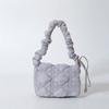 Bolsa Mensageiro Estilo Coreano para Mulheres, Bolsa Bolha, Bolsa de Ombro Acolchoada Leve, Bolsa Nuvem Plissada Moderna, Bolsa Transversal