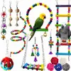 Conjunto de brinquedos para papagaio transfronteiriço, brinquedos para gaiola de pássaro, suprimentos para alívio do tédio de animais de estimação, acessórios direto da fábrica, decorações para gaiola de papagaio