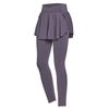 Pantalones de Yoga Falsos de Dos Piezas para Mujer, Cintura Alta, Elásticos, Falda Deportiva para Fitness, Cómodos con Sensación de Piel Desnuda, Pantalones Ajustados para Correr y Entrenamiento