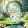 Luz esvoaçante, mar floral, garota doce e charmosa, caixa surpresa da moda, figura temática de floresta dos sonhos, caixa surpresa criativa, sensação popular online