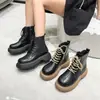 Botas de Cuero para Mujer, Botines de Suela Gruesa que Aumentan la Altura, Botas de Mujer 2026 Nuevas de Primavera y Otoño, Botas Martin Más Vendidas, Estilo Británico