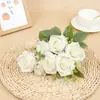 7 Cabeças Rosa Pérola Estilo Outono Cena de Casamento Sala de Estar Buquê Enfeites Flores Artificiais Fabricantes de Comércio Exterior Atacado Flores Artificiais