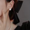 Pendientes de Plata de Ley S925 con Aguja de Plata S999 y Perla Swarovski para Mujer, Clips para Orejas con Perla Grande, Nuevos Pendientes Populares 2026
