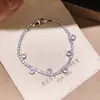Pulseira de Zircônia Oval Dopamina Laço Estilo Ins Coreano Luxo Leve High-End Versátil para o Dia a Dia Atacado