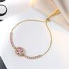 Collar para Mujer, Estilo Celebridad de Internet Europeo y Americano, Conjunto de Accesorios Giratorio de Flor de Girasol con Circonita Transfronterizo, Cadena para Clavícula Giratoria de 360 Grados