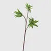 Planta Artificial de Bambu Lírio com 3 Galhos para Decoração de Casa Nórdica e Paisagismo de Escritório, Planta Artificial Verde de Bambu Lírio de Caule Único