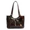 Bolso de Hombro Grande de Gran Capacidad, Bolso Tote Estilo Universitario de Lunares Literario Retro Estilo Coreano, Moda para Mujer, Simple, Lujo Ligero