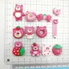 Novos Acessórios de Joias de Resina Urso Morango Rosquinha para DIY Capa de Celular Acessórios de Cabelo Sapatos Material de Cola de Creme