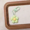 Nuevo llavero colgante de cuenta de resina de girasol lindo y colorido, amuleto de flor de dopamina para manualidades, accesorio para bolso
