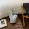 Bolso Cubo Hueco Nuevo de Verano para Mujer, Diseño de Nicho de Alta Gama, Bolso de Mano Cruzado, Bolso Pequeño Casual para Teléfono Móvil