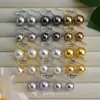Ganchos de Oreja de Perla Personalizables Plata de Ley 925 Ganchos de Oreja de Perla Coreanos de Alto Brillo Pendientes de Perla de Moda Simples de Gama Alta