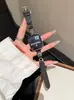 Pulseira de Relógio de Jeans com Revestimento de Resina Irregular Adequada para Apple Watch iWatch 12ª Geração 11/10