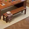 Banco de madera maciza, banco de mesa de comedor minimalista nórdico, banco de madera para sala de estar, banco para el hogar, banco largo, banco moderno para cambiarse los zapatos al pie de la cama