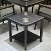 Mesa de Mahjong, Mesa de Café, Estante para Tés, Mesa Auxiliar Pequeña, Casa de Té de Pizarra, Mesa de Té de Sala Privada, Mesa de Café para Sala de Ajedrez y Cartas