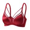 Conjunto de Sujetador Pequeño Sexy de Puro Deseo Estampado de Leopardo Talla Grande Lencería Suave Aro de Acero Soporte Superior para Recoger los Senos Secundarios Anticaída Delgado que Revela el Pecho