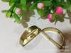 Pieza en blanco de latón para joyería DIY. Accesorios Semicírculo de doble agujero de 10,8 x 21 mm. Conexión de semicírculo hueco