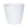 Venta al por mayor de macetas de flor con rosca grandes, macetas de resina de imitación de porcelana blanca y negra engrosada, macetas de plástico grandes para plantas de bonsái