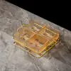 Plato de Frutas Acrílico Ins Escandinavo Barra Ktv Baño de Pies Peluquería Plato Comercial Plato de Snacks Plato con Compartimentos Caja de Almacenamiento