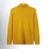 Suéter de gola alta de tricô masculino de corte solto, versátil para outono e inverno, espessado nas cores branco, preto e cinza claro