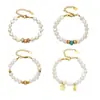 Pulsera de perlas naturales de agua dulce europea y americana, acero inoxidable chapado en oro de 18k, exquisito conjunto de pulseras de joyería de lujo ligero para mujer al por mayor