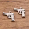 4 Modelos, 2 Cores, Aço Inoxidável 304 Dourado Eletrodeposição a Vácuo Pingente Charmoso, Pingente de Brinquedo Arma Simulada, Pingente de Pistola Dupla Face