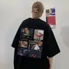 Camiseta de Manga Corta Pesada de 200 g para Hombre, Estilo Delgado de Verano, Corte Holgado, Algodón Puro, Manga Media, Moda Trendy Estilo Americano Marca Superior