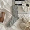 Calcetines Finos de Marca de 26 Años para Primavera/Verano, Estilo Coreano, Inspirados en Ballet, con Moño Bordado, Huecos, Transpirables, Sin Costuras, hasta la Mitad de la Pantorrilla, Zhejiang