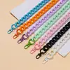 Bolso de Hombro Tejido de Acrílico y Aleación Color Caramelo con Cadena Cruzada, Cadena para Teléfono DIY Hecha a Mano, Cadena Colgante y Piezas de Accesorios