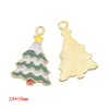 Série de Natal Popular Transfronteiriça Pingentes de Esmalte Desenho Animado Acessórios de Joias de Liga DIY Charms para Colar Pulseira