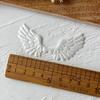 Alas de ángel de murciélago diablo con relieve de felpa de cuero sintético, hechas a mano, material de bricolaje, accesorios de decoración Lolita para abanicos