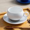 Conjunto de xícara e pires de café cerâmica personalidade criativa conjunto de café xícara de chá simples copo de água cafeteria doméstico Copo escovado