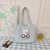 2026 Verão Nova Moda Estilo Doce Simples Bolsa Tote para o Trabalho Grande Capacidade Bolsa de Mão Bolsa de Ombro de Desenho Animado