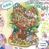 32.0 Versión Grande de Pegatinas de Paisaje, Pegatinas de Escena Miniatura Estéreo 3D, Pegatinas Apilables para Diario, Pegatinas DIY
