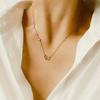 Collar de plata de ley S925 con forma de cachorro, elegante y sencillo, estilo europeo y americano, cadena de clavícula de alta calidad para mujer, joyería de lujo ligera francesa