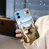 Adequado para Capa de Celular Vivo, Tendência Fofo Animal de Estimação Foto Selfie Gato Porta-Moedas Cartão Digital Cachorro Homens e Mulheres Casal