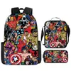 Mochila de Marvel Spider-Man Dibujos Animados Anime Bolsa Escolar Primaria Mochila Bolso de Mano Bolsa Sencilla para Lápices
