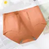 Selección Estricta de Bragas de Seda de Hielo para Mujer Sin Marcas Cintura Alta de una Pieza Pantalones de Abdomen Algodón Puro de Grafeno Fondo Bacteriostático para Mujer