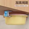 Estante de almacenamiento de lavabo de acero inoxidable, escurridor de lavabo, gancho de almacenamiento para debajo del gabinete del baño, organizador de lavabo colgante sin perforación