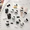 Joias para Unhas Gatinho Preto e Branco Desenho Animado Fofo Estéreo Hello Kitty Doce Cool Unhas Usáveis DIY Decorativas Pequenos Diamantes