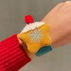 Navidad círculo pop pequeño regalo decoración mayoreo pulsera de asta de felpa regalo navideño niños círculo de aplausos mujeres