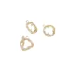 Pingente Retangular Redondo Banhado a Ouro 14K Zircônia Anel de Cobra Colar Brincos Pingente Pingente de Joia DIY