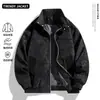 Nueva chaqueta de cuero PU versátil básica de estilo japonés para hombre, corte holgado, elegante, marca de moda, prenda de abrigo para primavera y otoño