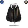 Sudadera con capucha de cárdigan de manga larga de alta calidad marca NASA para hombre, otoño casual simple moda top chaqueta moderno