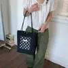 Bolso de Hombro Double-Sided Nuevo Retro de Lunares de Verano Transfronterizo, Bolso de Tela Versátil de Estilo Perezoso de Nicho, Bolso Tote para Mujer