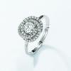 Anillo de diamantes con temperamento socialité de estilo europeo y americano, moda femenina popular S925, anillo de flores de plata esterlina, joyería, traje