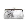 Venda quente transfronteiriça padrão mármore imitação carteira feminina pequena porta-moedas vintage bolsa feminina pequena para cosméticos atacado