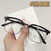 Gafas de media montura Sven para hombre, monturas retro para mujer, estilo de alta gama, graduadas, artísticas, con bloqueo de luz azul, titanio puro, lujo ligero