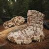 Botas de Combate de Tamanho Grande Modelo 2025 para Homens, Botas Camufladas para Exterior, Botas de Caminhada de Cano Alto para Exterior, Botas de Treinamento de Trekking para Homens