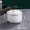 Olla de Cerámica Comercial Shaxian con Tapa para Una Persona Vajilla Dorada Moon Center Suplemento Olla de Sopa de Porcelana Fina