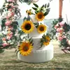 Decoración de Pastel para el Día del Maestro Simulación Alta Calidad Girasol Flor de Pastel Girasol Accesorios Flores Falsas Venta Caliente Transfronteriza